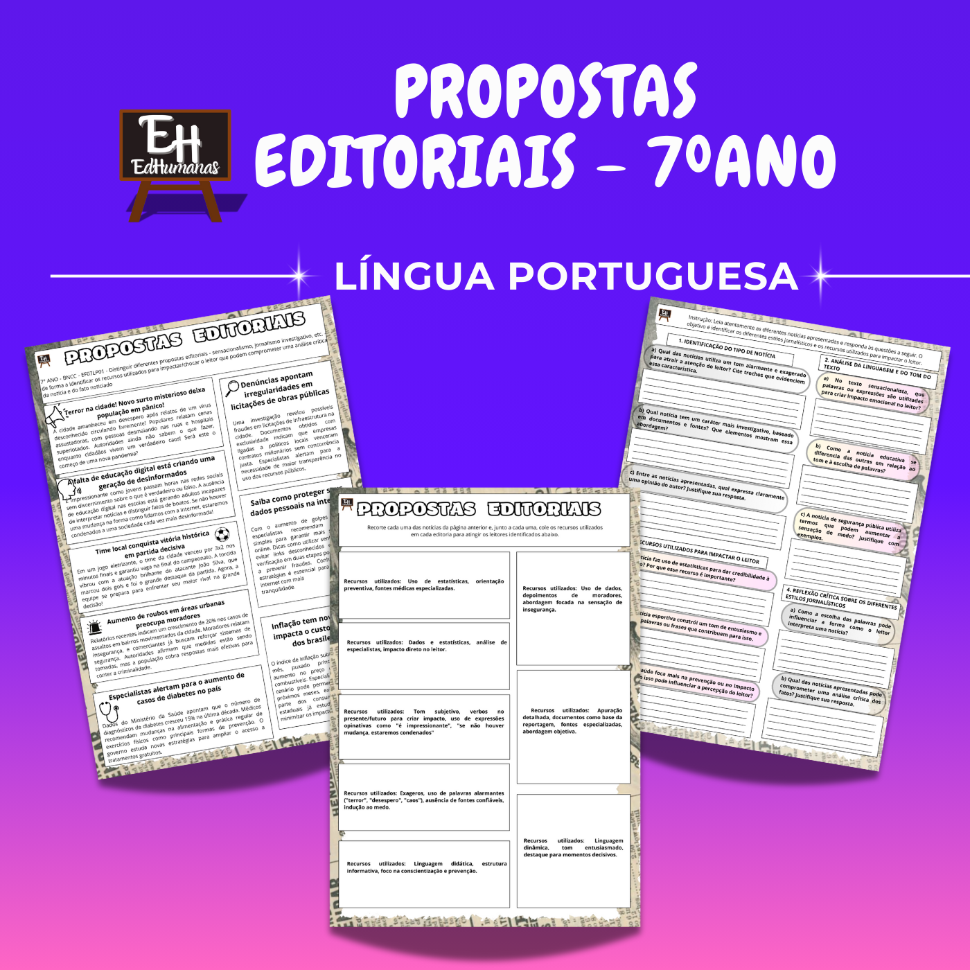 Propostas editoriais - 7ºano